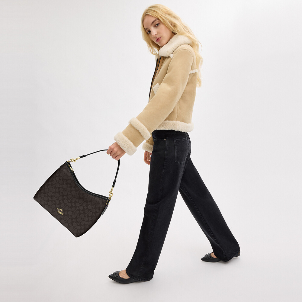 Coach Outlet Laurel Shoulder Bag In Signature Canvas - Picture 2 of 6